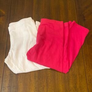 Wonder nation girls Capri set white and pink size XL 14-16